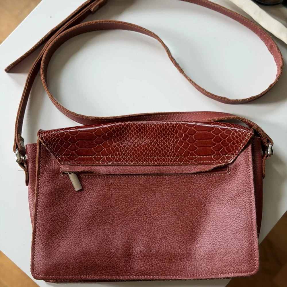 Red Leather Shoulder Bag